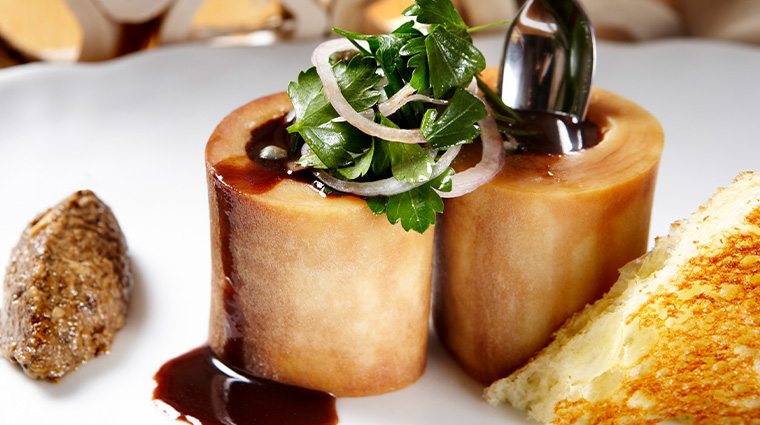 CUT by Wolfgang Puck signature dishes Bone Marrow Flan
Wolfgang Puck's Valrhona Chocolate Cookies
Baked Alaska